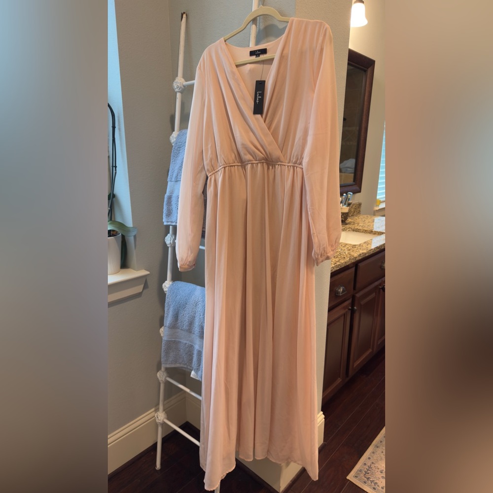 Lulu's Peach Maxi Dress